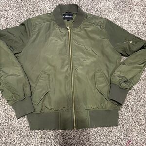 Express Green Bomber Jacket Women’s Medium